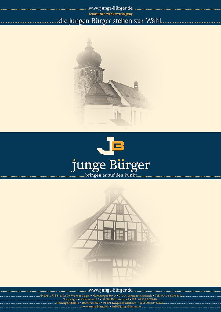 Wahlkampfbroschüre und Fylerdesign für junge Bürger